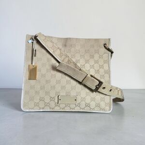 Vintage Gucci Canvas Crossbody Bag